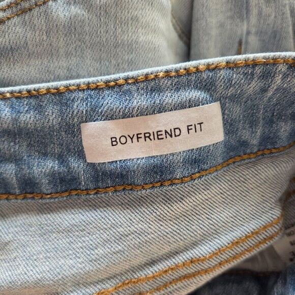 Judy Blue Boyfriend Fit Jeans Size 3 / 26 Waist Light Wash Distressed Stretch - Picture 9 of 10